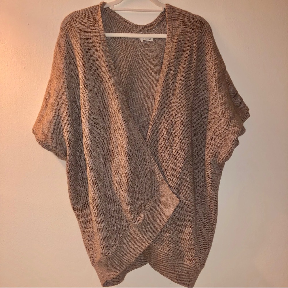 Beige sweater shawl